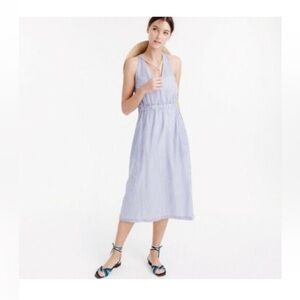 J. Crew Cross Back Striped Sundress 100% cotton XL